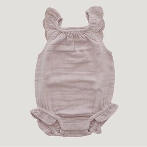 Pink Ruffled Baby Romper